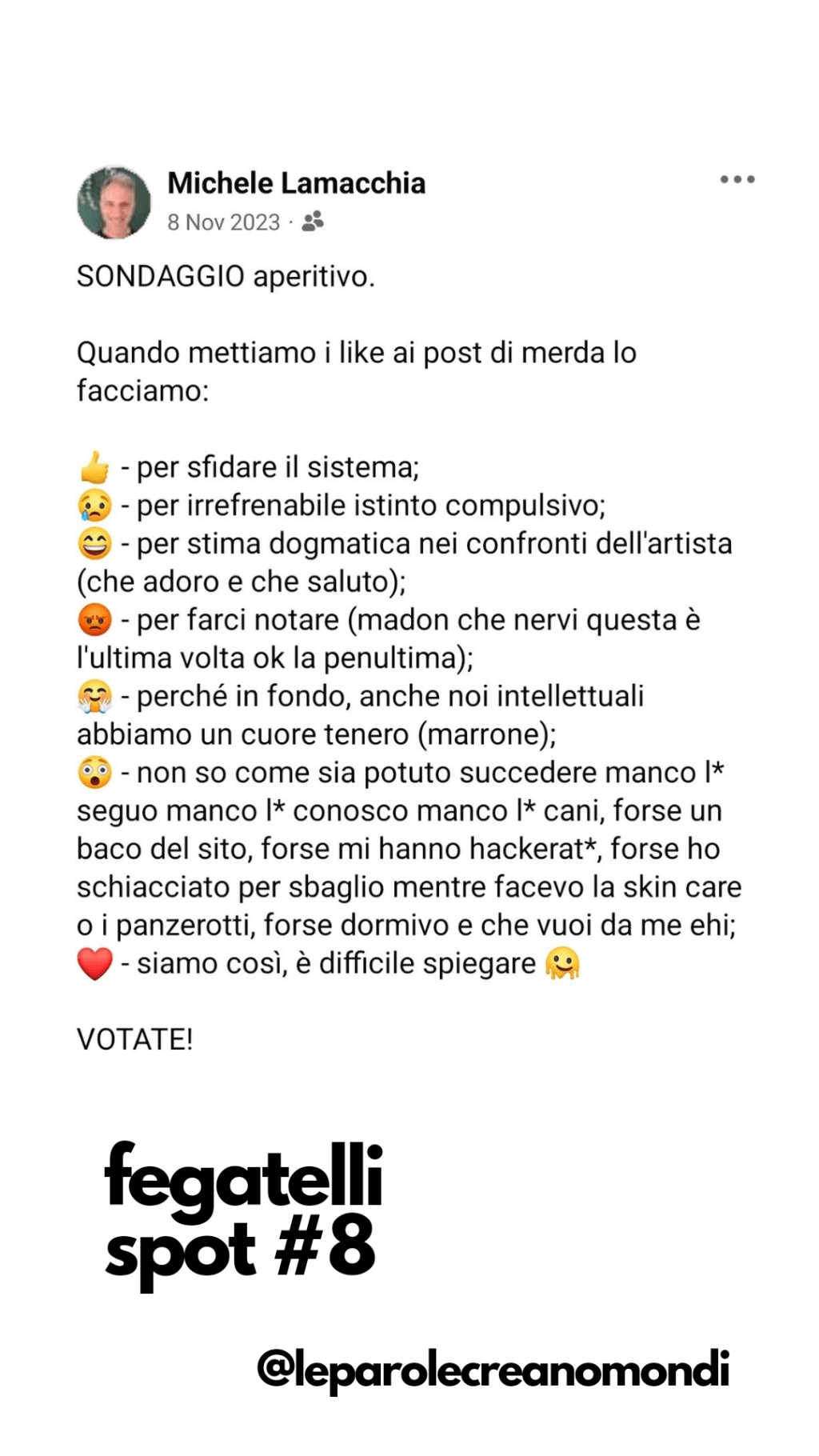 Cose che si fanno perché&nbsp;boh